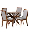 Baxton Studio Eira Modern 5pc Dining Set In Brown