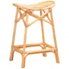 Baxton Studio Elgon Rattan Counter Stool In Brown