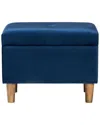 Baxton Studio Elias Modern Velvet Storage Ottoman
