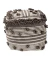 Baxton Studio Eligah Pouf Ottoman