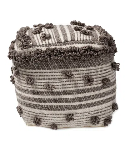 Baxton Studio Eligah Pouf Ottoman