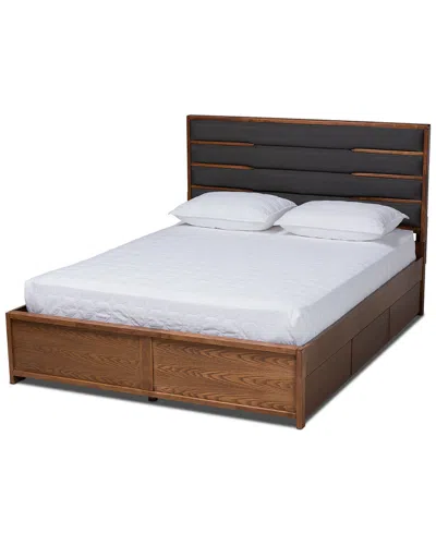 Baxton Studio Elin Queen Size Platform Storage Bed