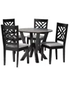 Baxton Studio Elise Modern 5pc Dining Set In Black