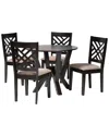 Baxton Studio Bailey Modern Wood 5pc Dining Set