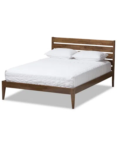 Baxton Studio Elmdon King Platform Bed In Brown