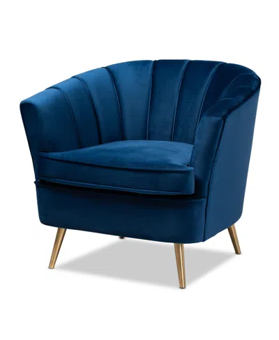 Baxton Studio Emeline Accent Chair In Blue