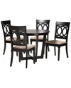 Baxton Studio Estelle Modern 5pc Dining Set