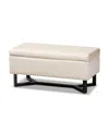 Baxton Studio Esther Modern And Contemporary Velvet Fabric Upholstered And Finished Wood Storage Ottoman
