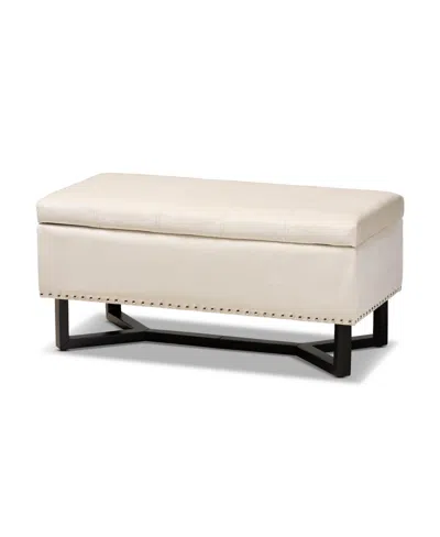 Baxton Studio Esther Modern And Contemporary Velvet Fabric Upholstered And Finished Wood Storage Ottoman