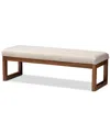 Baxton Studio Estienne Wood Bench In Brown