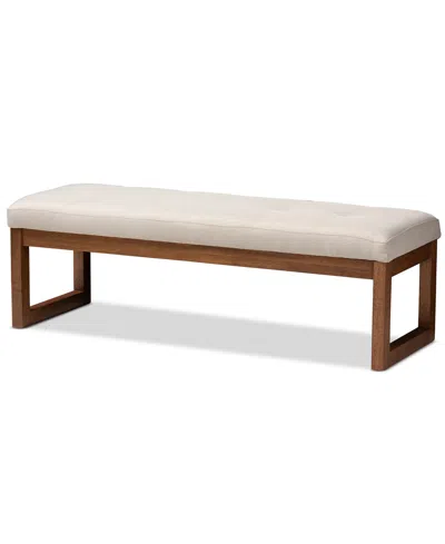 Baxton Studio Estienne Wood Bench In Brown