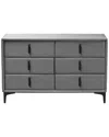 Baxton Studio Etienne Modern Velvet 6-drawer Dresser