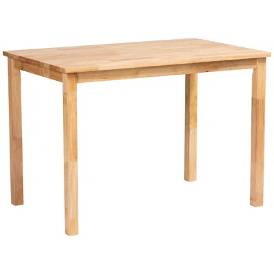 Baxton Studio Eveline 43 1/4" Wide Natural Brown Wood Dining Table