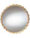 Baxton Studio Everette Antique Goldleaf Bamboo-border Accent Wall Mirror