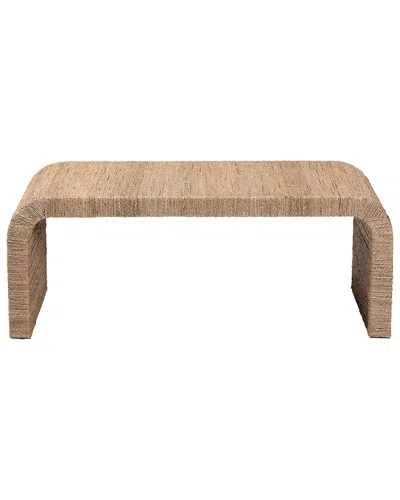BAXTON STUDIO BAXTON STUDIO EVIANA JAPANDI SEAGRASS WATERFALL COFFEE TABLE