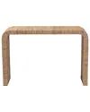 Baxton Studio Eviana Japandi Seagrass Waterfall Console Table