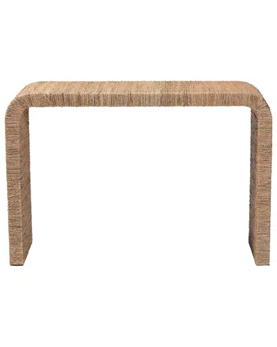 BAXTON STUDIO BAXTON STUDIO EVIANA JAPANDI SEAGRASS WATERFALL CONSOLE TABLE