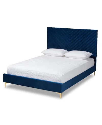 Baxton Studio Fabrico 85.6" Metal Contemporary Queen Platform Bed