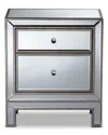 Baxton Studio Fadr1 Co Mirrored 2-drawer Nightstand