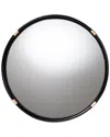 Baxton Studio Fenicia Round Rattan Wall Mirror In Black