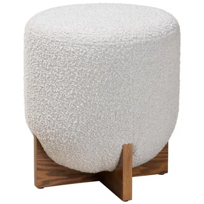 Baxton Studio Fisk Light Gray Ottoman Footstool
