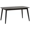 Baxton Studio Flora 59" Wide Black Rectangular Dining Table In Black