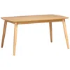 Baxton Studio Flora 59" Wide Natural Oak Rectangular Dining Table In Brown