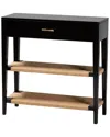 Baxton Studio Freya Modern Bohemian 1-drawer Console Table In Black