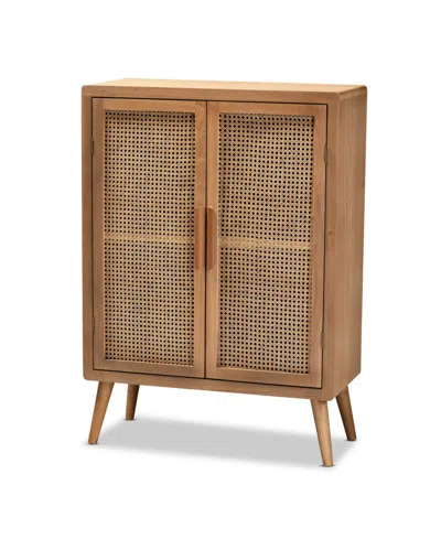 Baxton Studio Furniture Alina Mid-century Modern Finished 2 Door Accent Storage Cabinet In Brown
