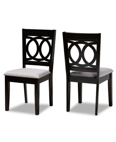 Baxton Studio Furniture Lenoir Transitional 2 Piece Dining Chair Set With Seat In Black