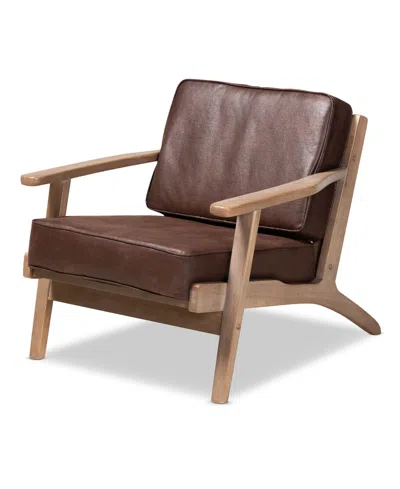 Baxton Studio Furniture Sigrid Mid-century Modern Armchair In Brown