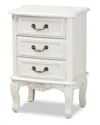 Baxton Studio Callen Wood 3-drawer Nightstand