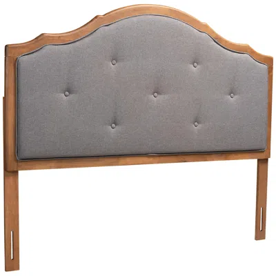 Baxton Studio Gala Dark Gray Fabric Tufted Arched Queen Size Headboard