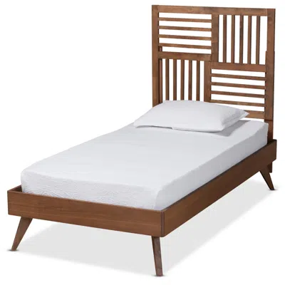 Baxton Studio Gemma Walnut Brown Twin Size Platform Bed