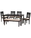 Baxton Studio Genesis Modern 6pc Dining Set