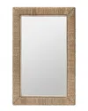 Baxton Studio Geralyn Japandi Rectangular Wall Mirror In Brown