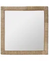 Baxton Studio Geralyn Japandi Square Wall Mirror In Brown