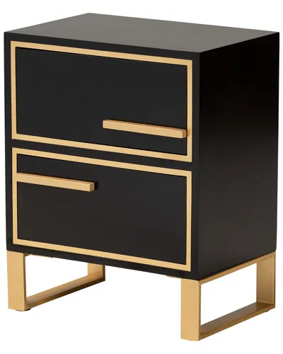 Baxton Studio Giolla 2-drawer Nightstand In Black