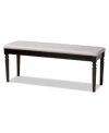 Baxton Studio Corey Modern And Contemporary Fabric Upholstered Dining Bench In Dark Brown