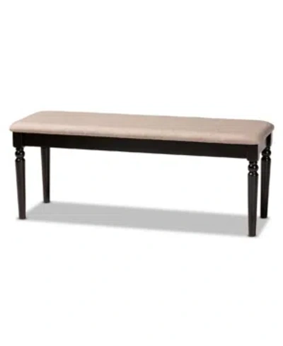 BAXTON STUDIO GIOVANNI MODERN AND CONTEMPORARY FABRIC UPHOLSTERED DINING BENCH