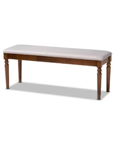 Baxton Studio Cornelie Modern And Contemporary Transitional Fabric Upholstered Dining Bench In Gray
