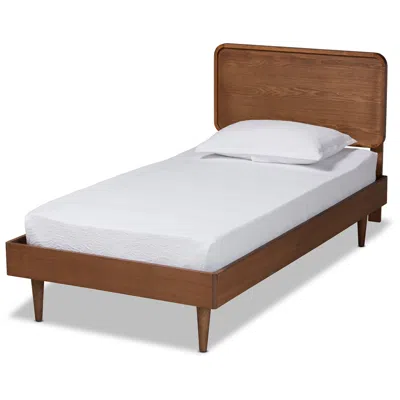 Baxton Studio Gisa Walnut Brown Twin Size Platform Bed