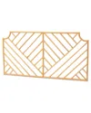Baxton Studio Giza Rattan Queen Size Wall-mount Headboard In Brown
