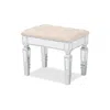 Baxton Studio Hedia Upholstered And Wood Ottoman