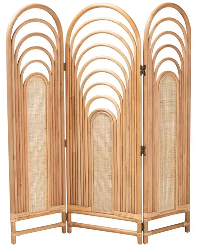 Baxton Studio Golda Modern Bohemian Rattan Room Divider