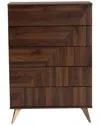 Baxton Studio Graceland Mid-century Modern Transitional 5-drawer Storage Chest