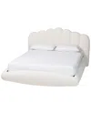 Baxton Studio Grenier Modern Boucle Queen Size Floating Bed In Cream