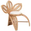 Baxton Studio Gresham Natural Brown Rattan Leaf Accent Chair In Brown