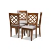 Baxton Studio Brigitte Modern And Contemporary Fabric Upholstered 4 Piece Dining Chair Set