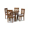 Baxton Studio Adara Modern And Contemporary Fabric Upholstered 5 Piece Dining Set